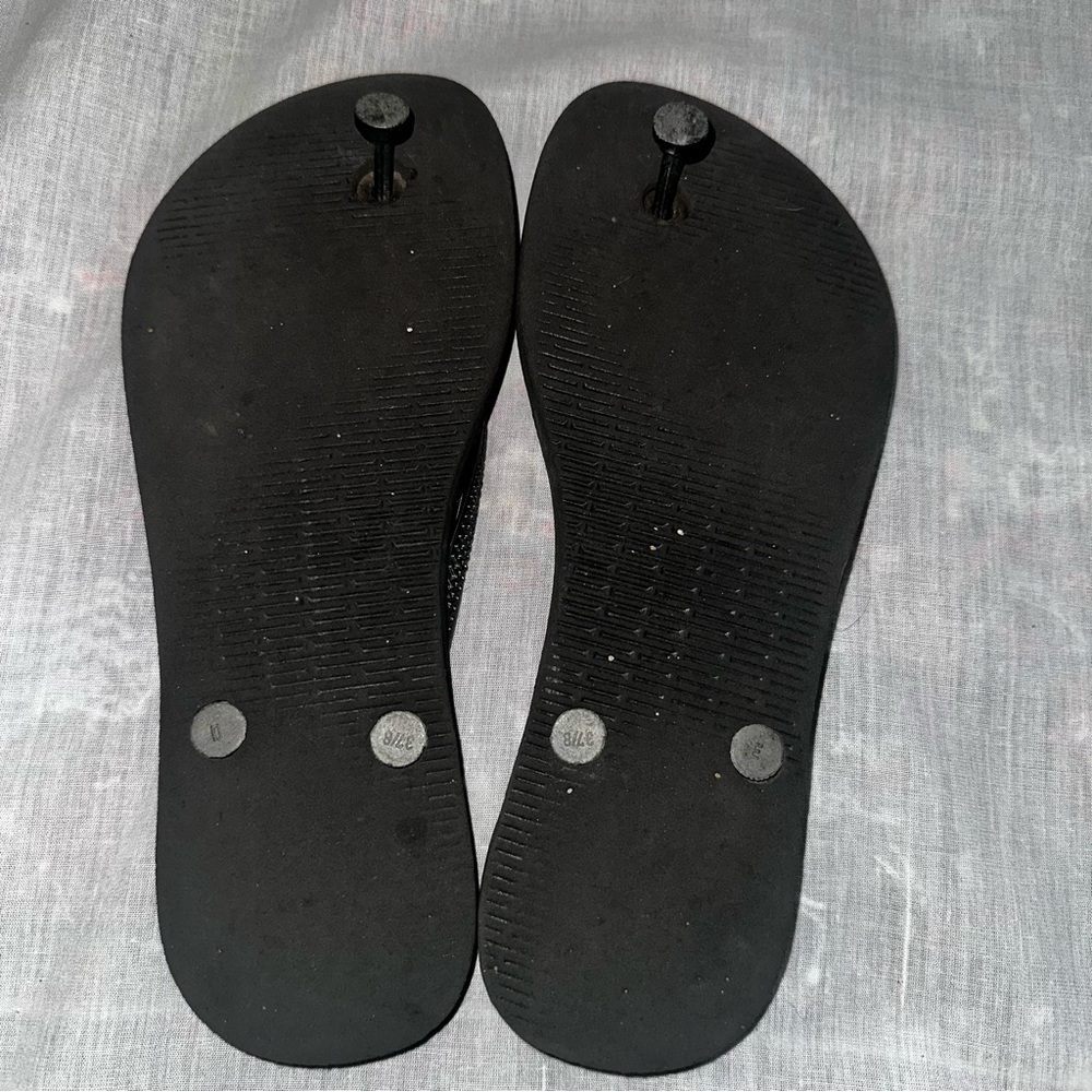 Tan Havaianas Slim with Heart Rhinestone black 6 - Picture 3 of 4